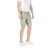 Green Cotton Bermuda Shorts