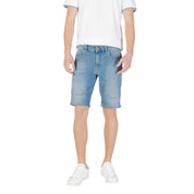 Light Blue Cotton Bermuda