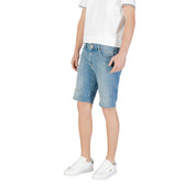 Light Blue Cotton Bermuda