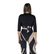 Black Polyester Sleveless Jacket