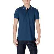Blue Cotton Polo Shirt
