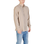 Beige Viscose Dress Shirt