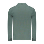 Green Cotton Men Polo Shirt