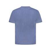 Blue Cotton Men T-Shirt