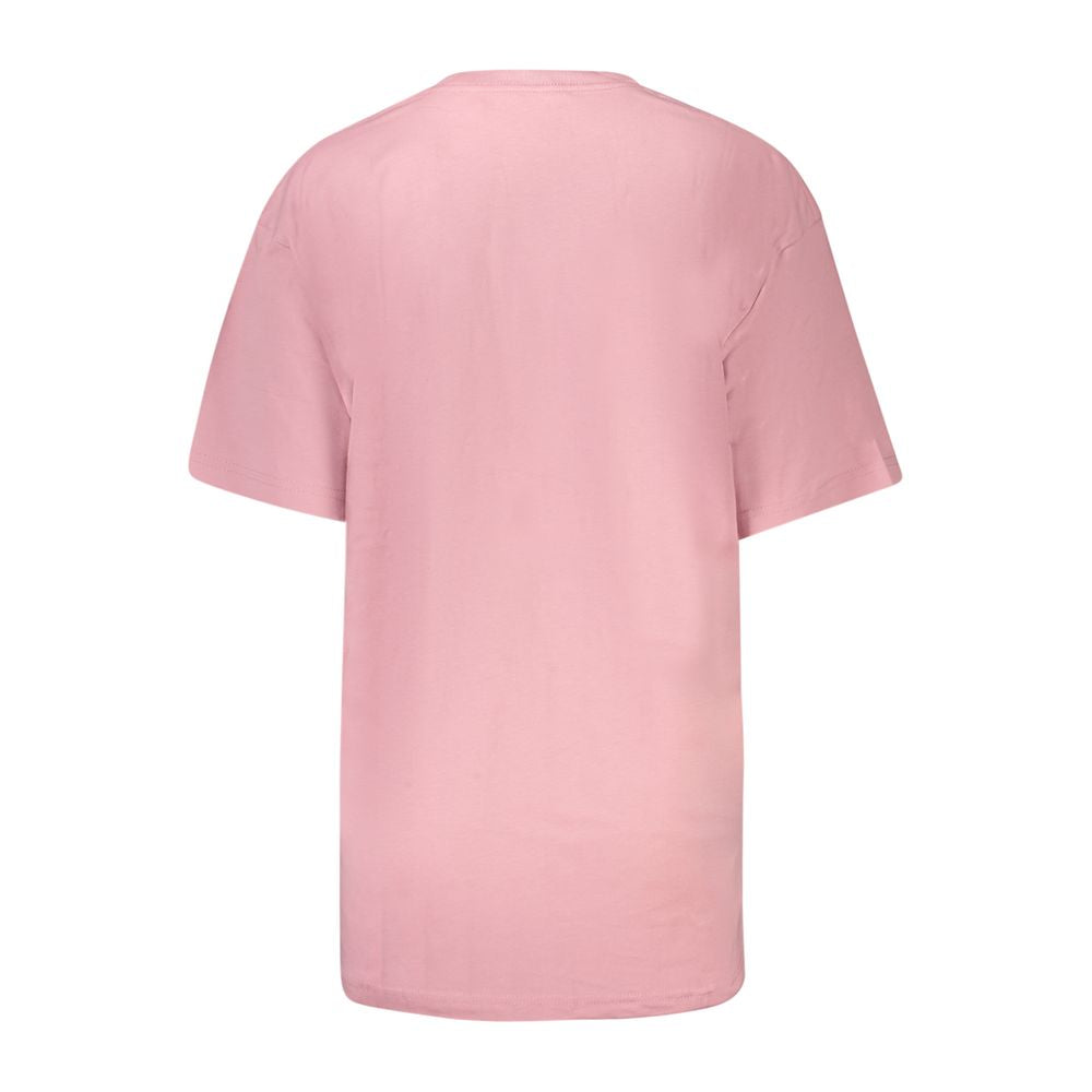 Pink Cotton Women T-Shirt