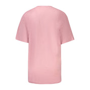 Pink Cotton Women T-Shirt