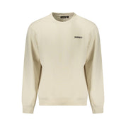 Beige Cotton Men Sweatshirt