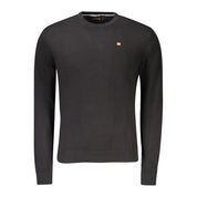 Black Cotton Men Sweater