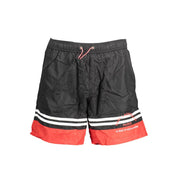Nero Polyester Men Swim Boxer