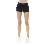Black Cotton Women Short Shorts