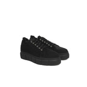 Black Calfskin Women Platform Sneaker