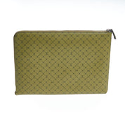 Green Leather Men Clutch