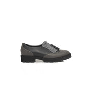 Gray Cowhide Women Loafer