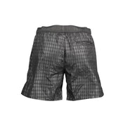 Black Polyester Men's Swim Boxer