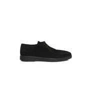 Black Cowhide Men Derby Shoe
