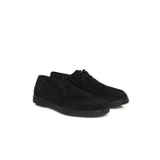 Black Cowhide Men Derby Shoe