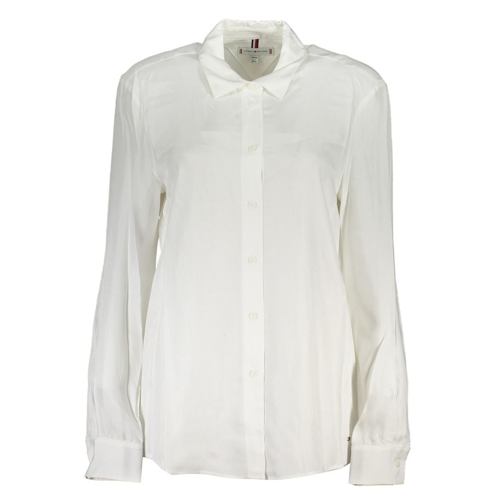 Bianco Viscose Women Shirt