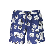 Blu Poliestere Men Swim Boxer