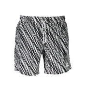 White Polyester Men Swim Boxer