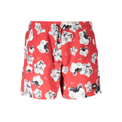 Red Polyester Swimwear