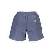 Blu Polyester Men Swim Boxer