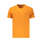 Orange Cotton Men T-Shirt