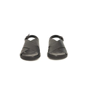 Black Leather Men Sandal
