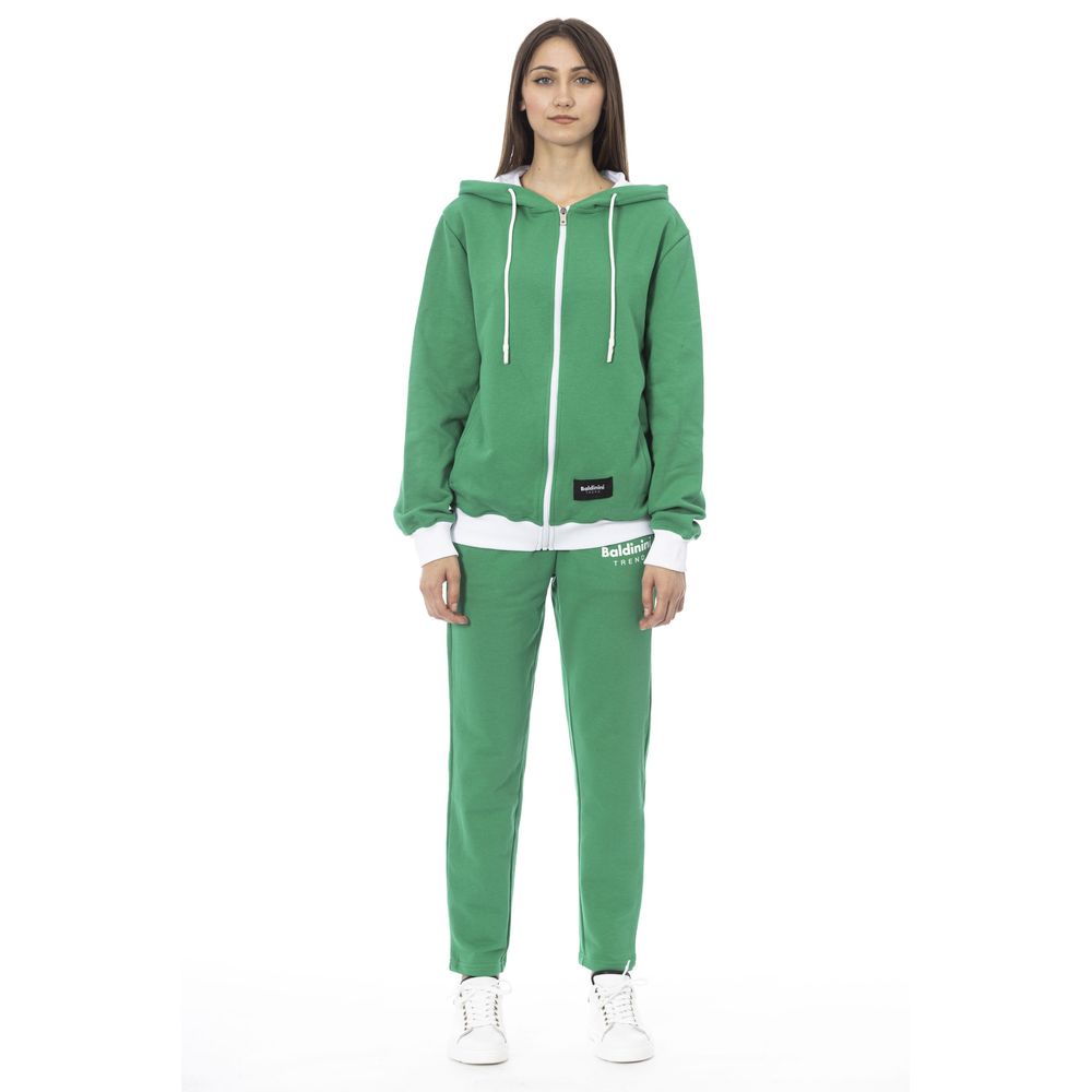 Green Cotton Women Sweater