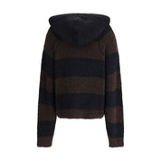 LOOSE FIT CROPPED HOODED JUMPER