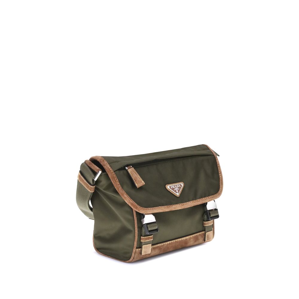 Green Recycled Polyamide Shoulder Bag