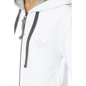 White Cotton Women Sweatshirt Top