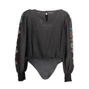 Black Elastane Bodysuit