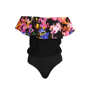 Black Elastane Bodysuit