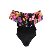 Black Elastane Bodysuit