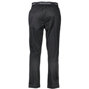 Black Polyester Men's Track Pant