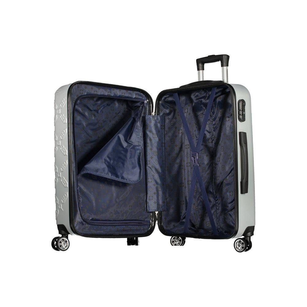 Argento Poliuretano Women's Travel Trolley Set