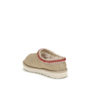 Beige Leather Mules