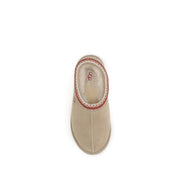 Beige Leather Mules