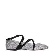 Gray Plastic Ballet Flats