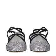 Gray Plastic Ballet Flats