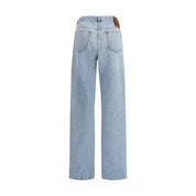 Light Blue Cotton High-Waisted Jean