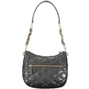 Black Polyurethane Women Handbag