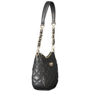 Black Polyurethane Women Handbag