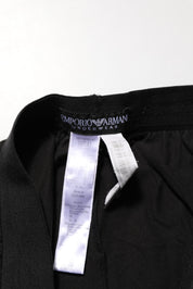 Black Cotton Blend Logo Waistband Trouser Pants