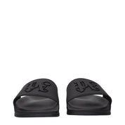 Black Cotton Slippers