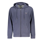 Blue Cotton Men Sweater