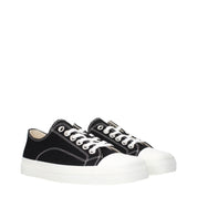 Black Fabric Low Top Sneakers