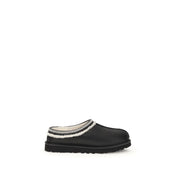 Black Leather Mules
