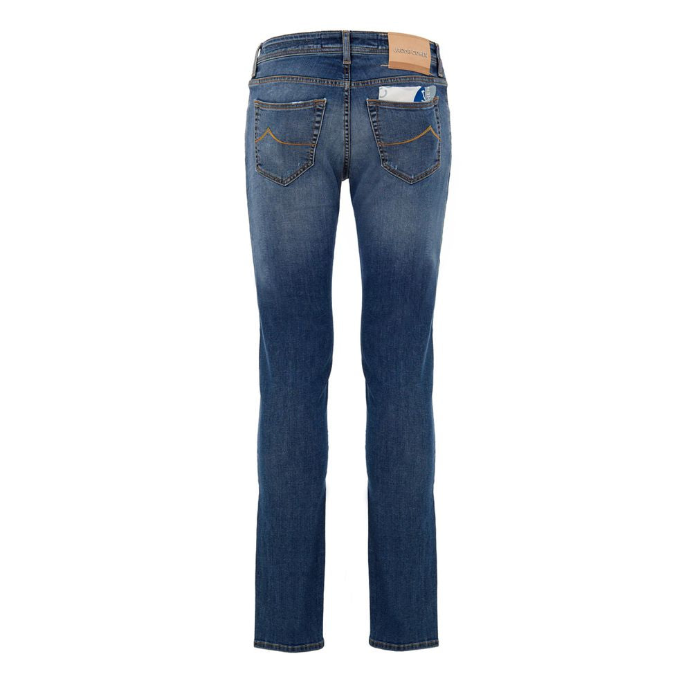 Blue Cotton Skinny Jean