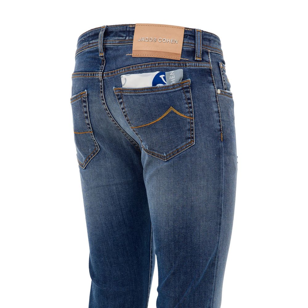 Blue Cotton Skinny Jean